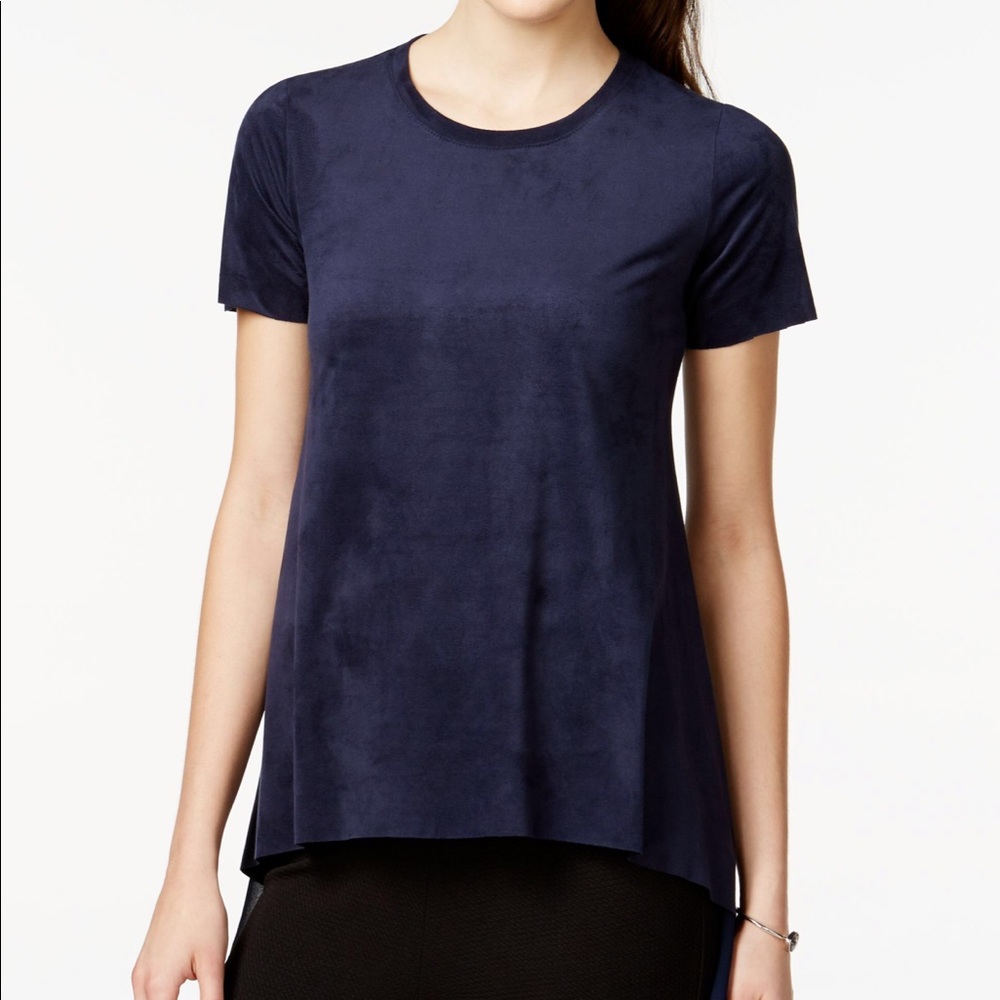 Bar III Faux-Suede High-Low Top Xl